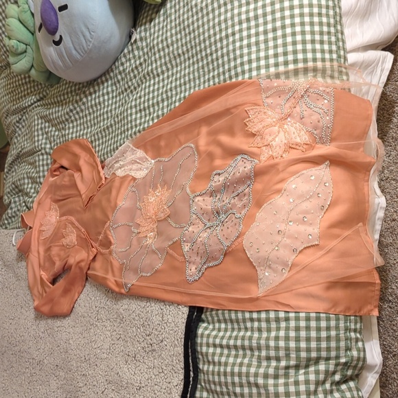 Custom Blush Pink Ao Dai - Picture 5 of 6